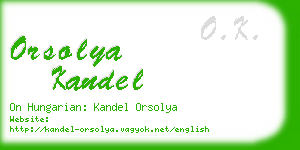 orsolya kandel business card